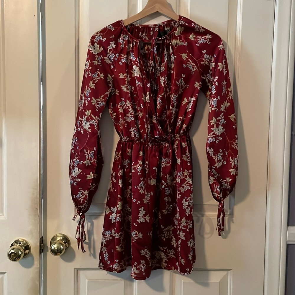 Floral Red Mini dress